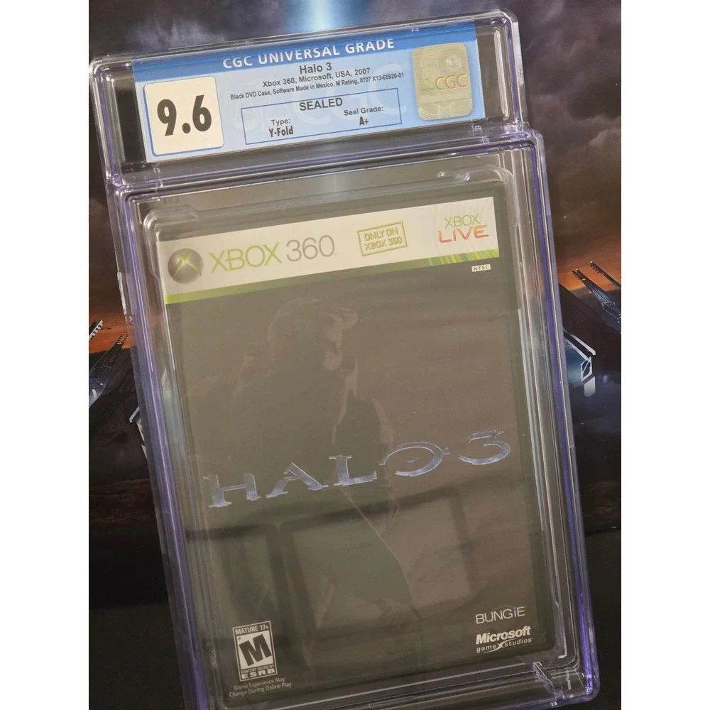Halo 3 Legendary Edition Xbox 360 CGC 9.6 A+ Sealed Graded Game & Essentials Box